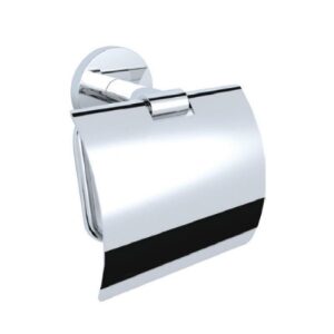 TOILET PAPER HOLDER WITH STAINLESS STEEL LID