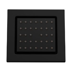 Body Shower 130x120mm Rectangular Shape - Black Matt